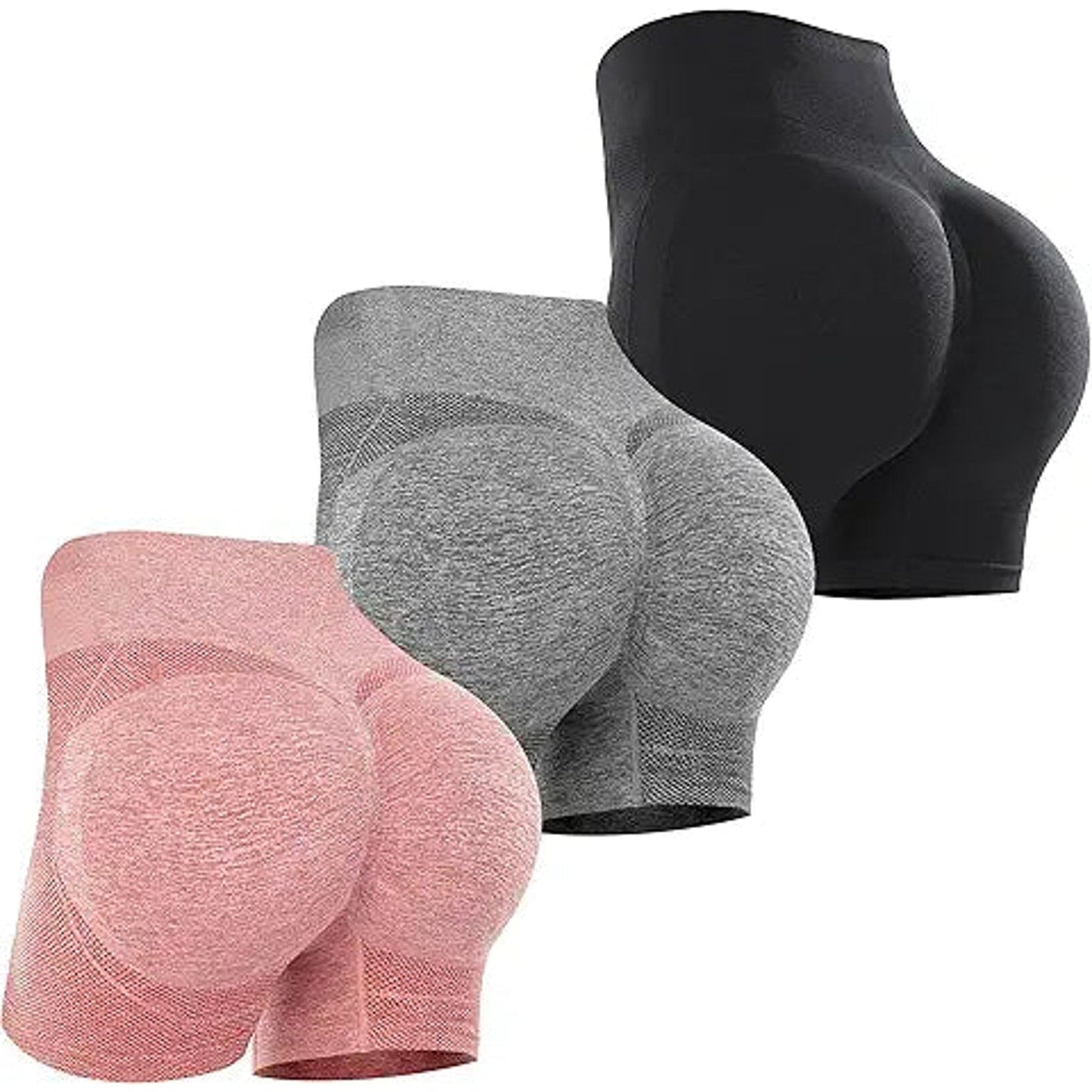 Butt Lifting Seamless Biker Shorts Women High Waisted Tummy Control Gym Shorts Squat Proof