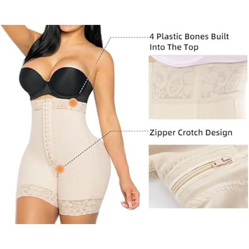 YIANNA Tummy Control Shapewear for Women Strapless Fajas Colombianas Postparto Body Shaper