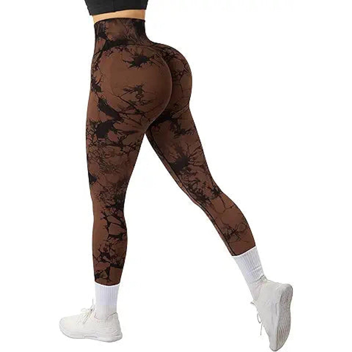 OMKAGI Women Scrunch Butt Lifting Leggings Seamless High Waisted Workout Yoga Pants(L,88-C