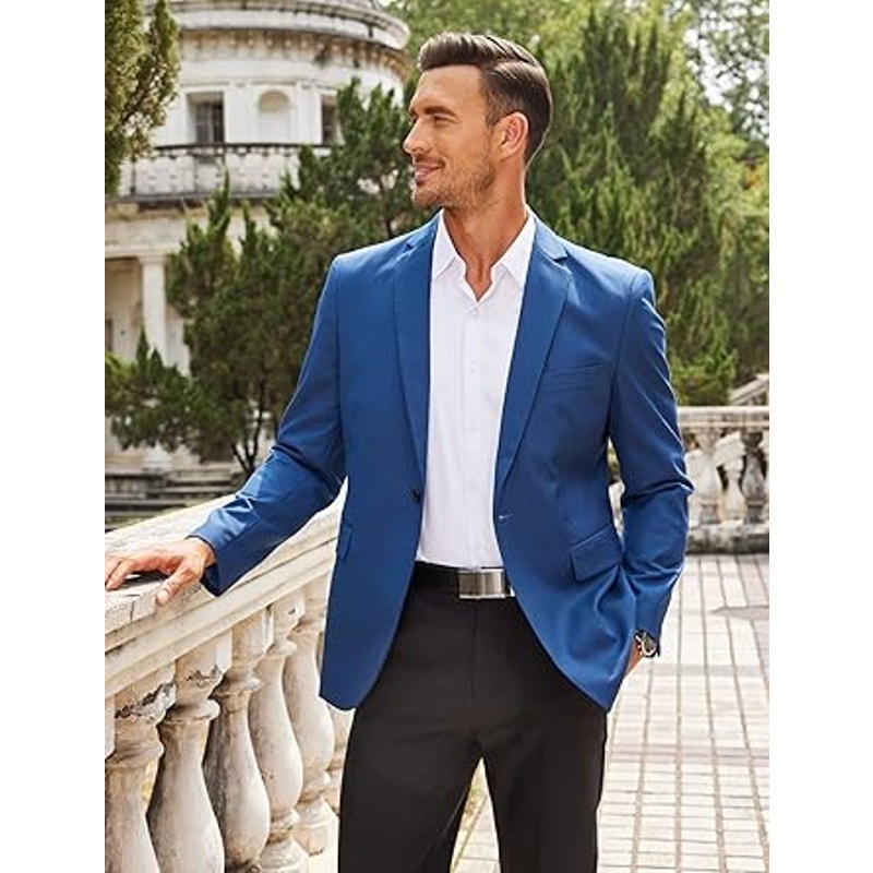 COOFANDY Mens One Button Sport Coat Regular Fit Casual Blazer Jacket Formal Dress Jacket B