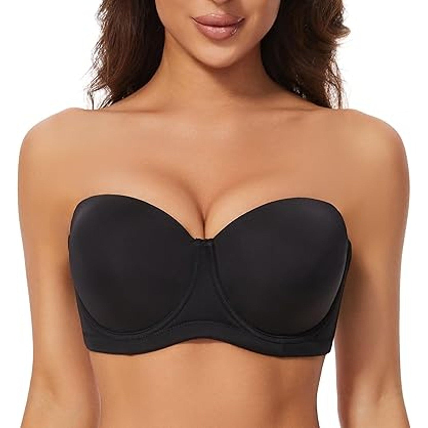 sheroine Strapless Push up Plus Size Lightly Lined Bra Underwire Multiway Full Coverage Pa