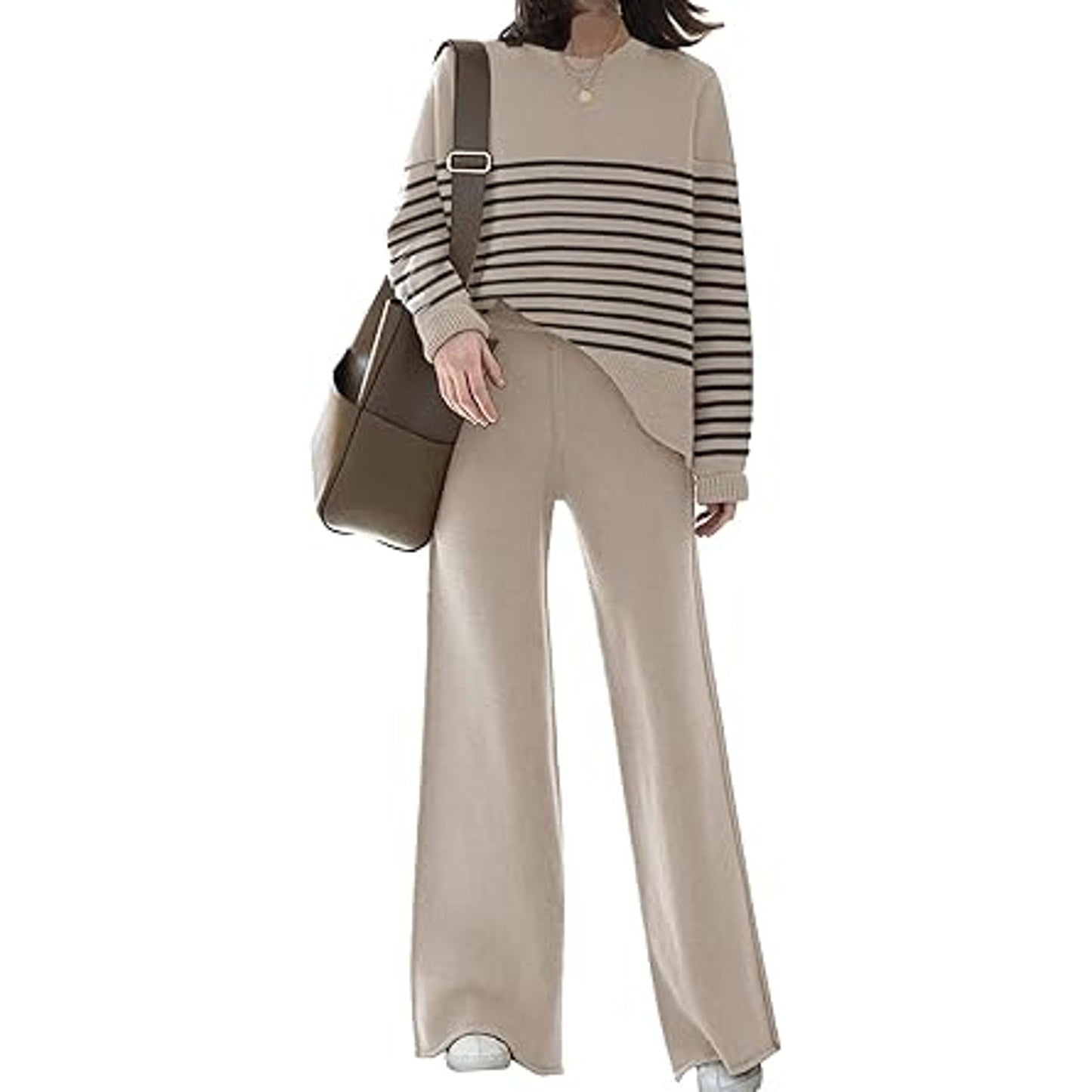 ETCYY NEW Womens Elegant Lounge Sets Knitted Sweatsuit Sets 2 Piece Outfits with Sweater T