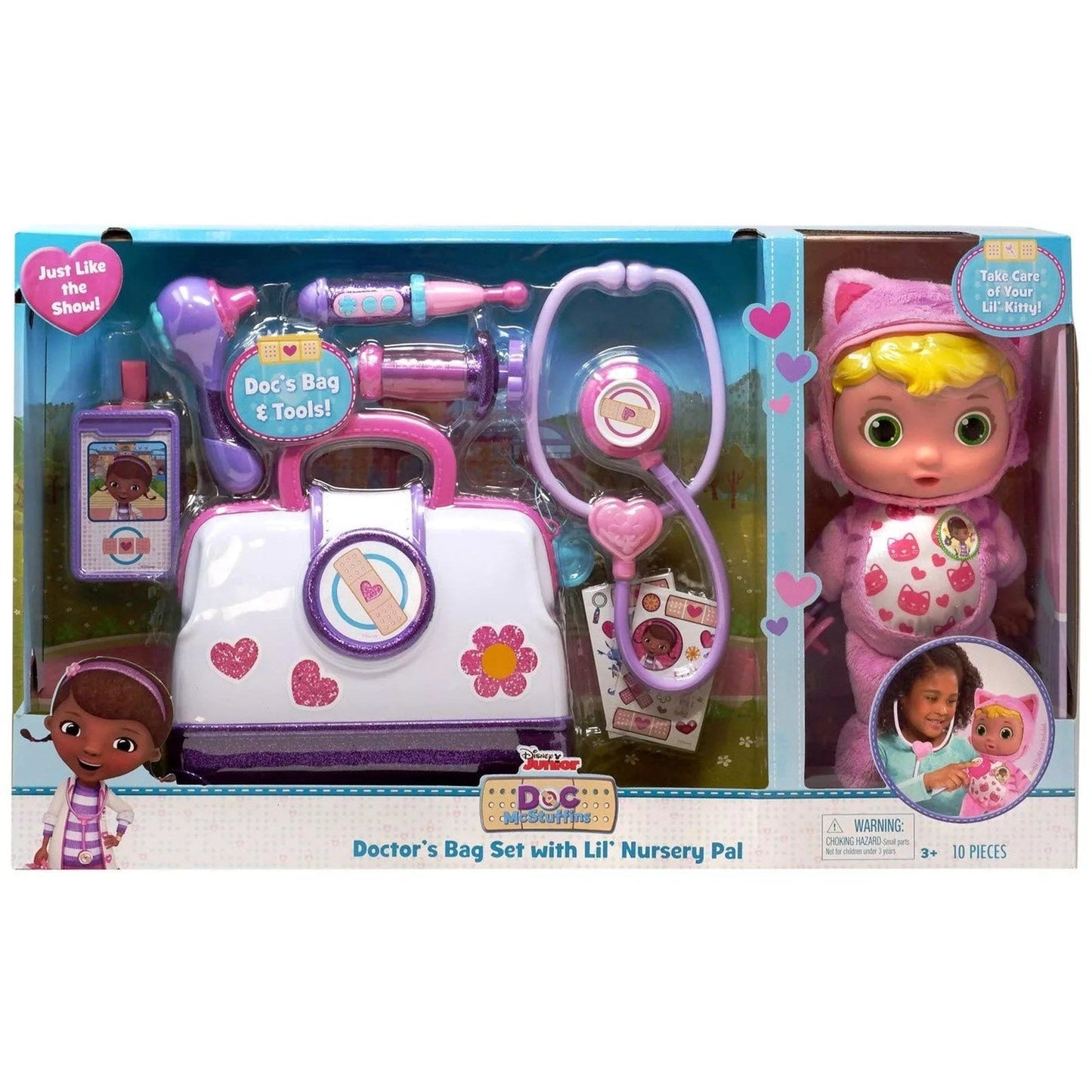 Disney Junior Doc Mcstuffin Pet Rescue Doctor's Bag Set with Lil' Nursery Pal Playset (Butterfly)