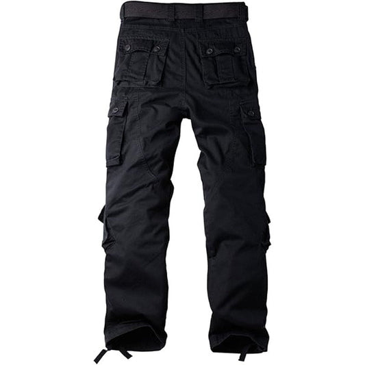 Women's Cotton Casual Military Army Cargo Combat Work Pants with 8 Pocket Black