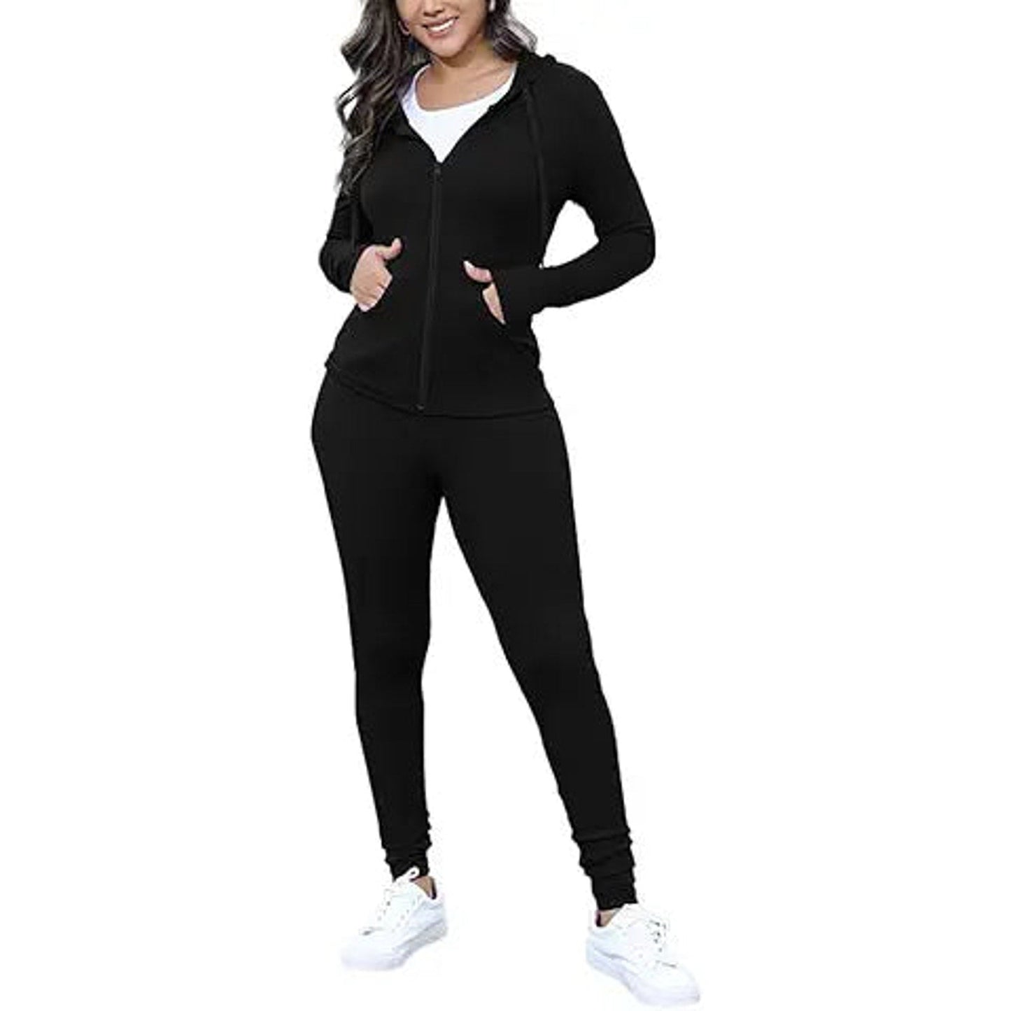 Nimsruc Two Piece Outfits for Women Casual Bodycon Sweatsuits Long Sleeve Jogging Suits Se