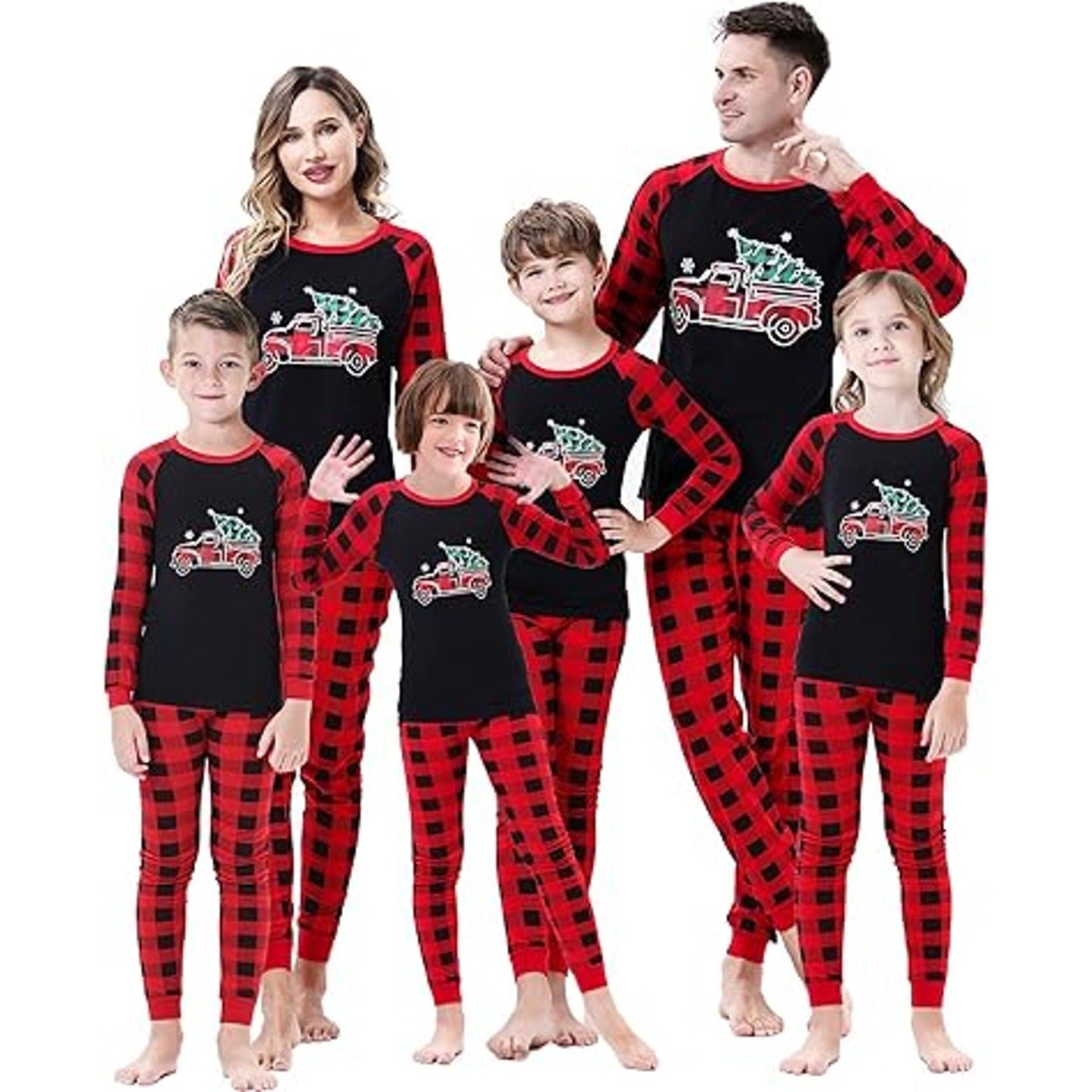 Dolphin&Fish Christmas Men's T shirts Pants Sets Black Size M