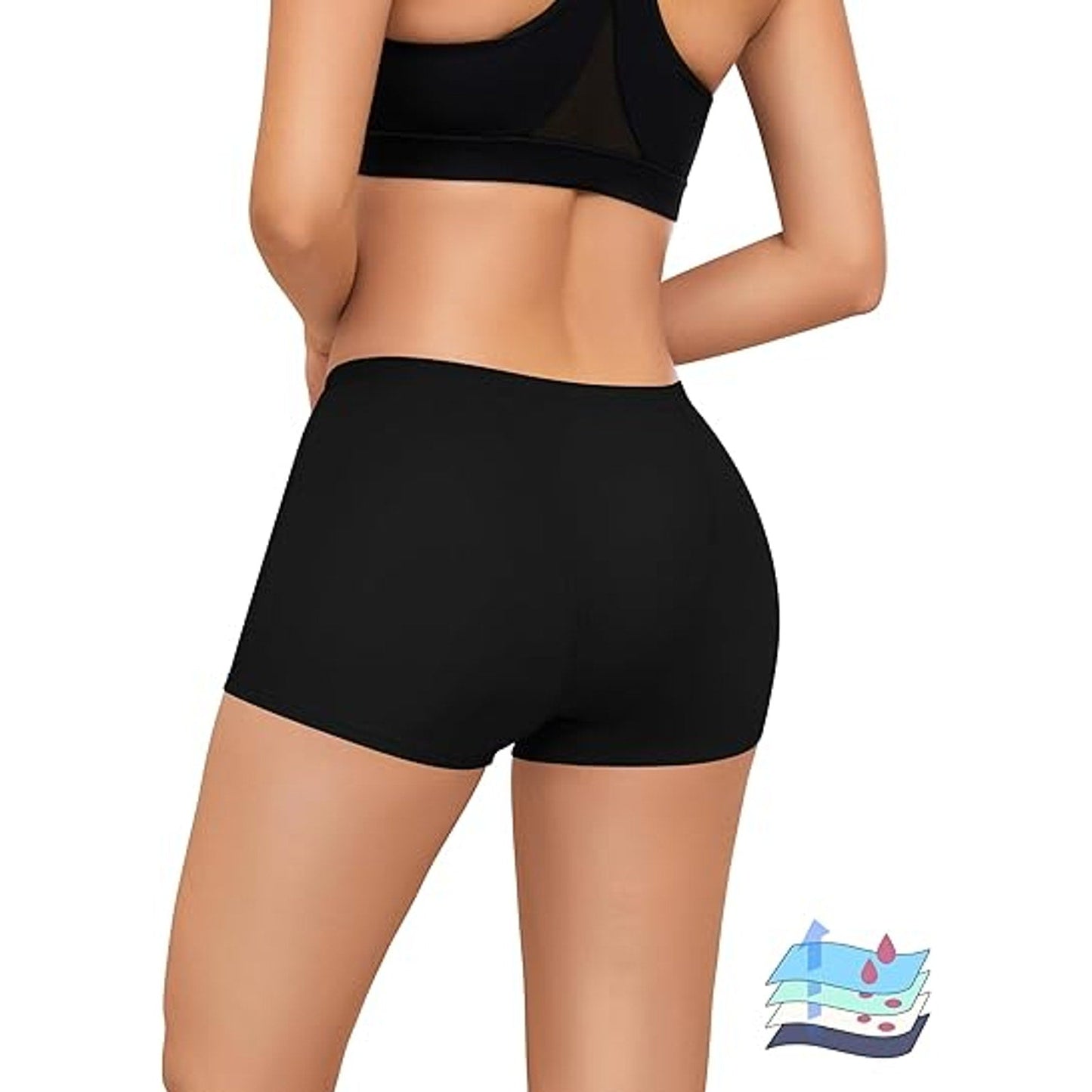 Leovqn Period Underwear for Women Lace Waistband Period Panties Heavy Flow Menstrual Under