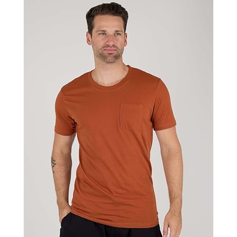 4 Pack:Mens Cotton Quick Dry Fit Shirt Short Sleeve Crew Pocket T-Shirt Tee Gym Casual Wor