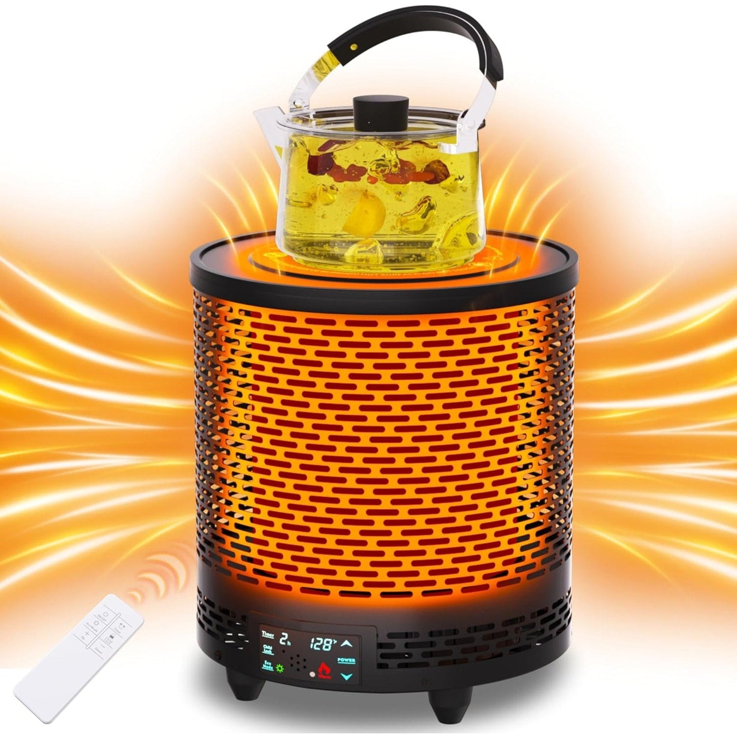 VPU Space Heater, Voice Control Electric Heaters for Indoor Use, 360° Fast Heating 1500W Energy Efficient Portable Heater, Safe & 0dB Quite for Large Room, Desk, Office, Bedroom
