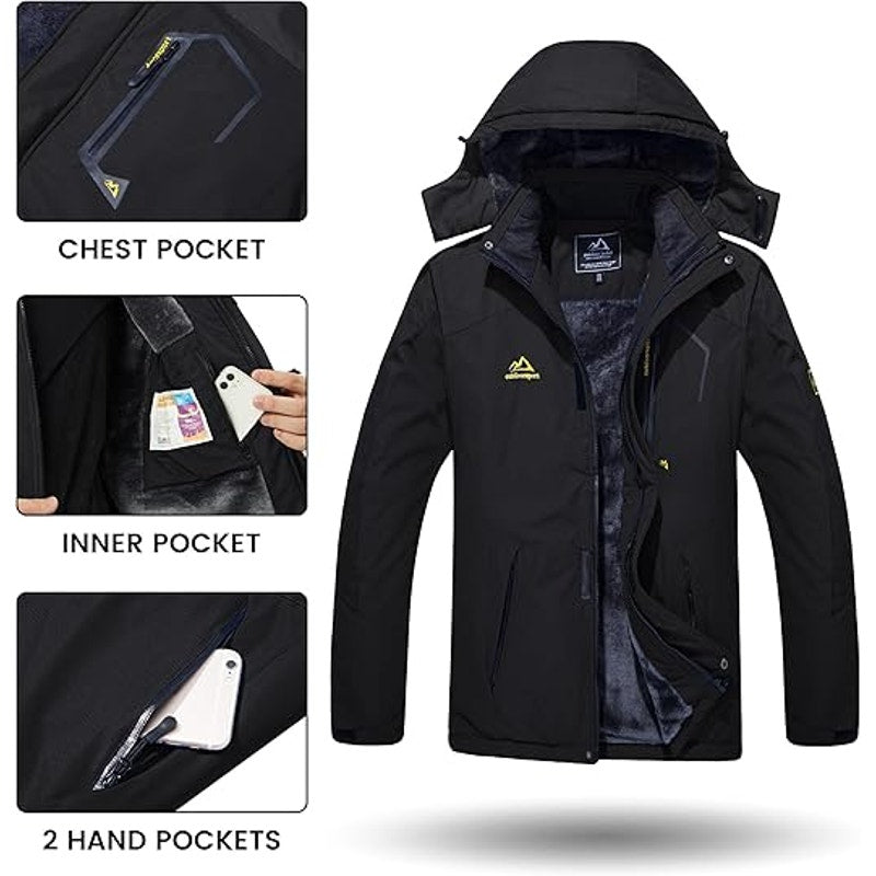 TACVASEN Mens Skiing Snow Warm Coats Water Resistant Snowboard Jacket