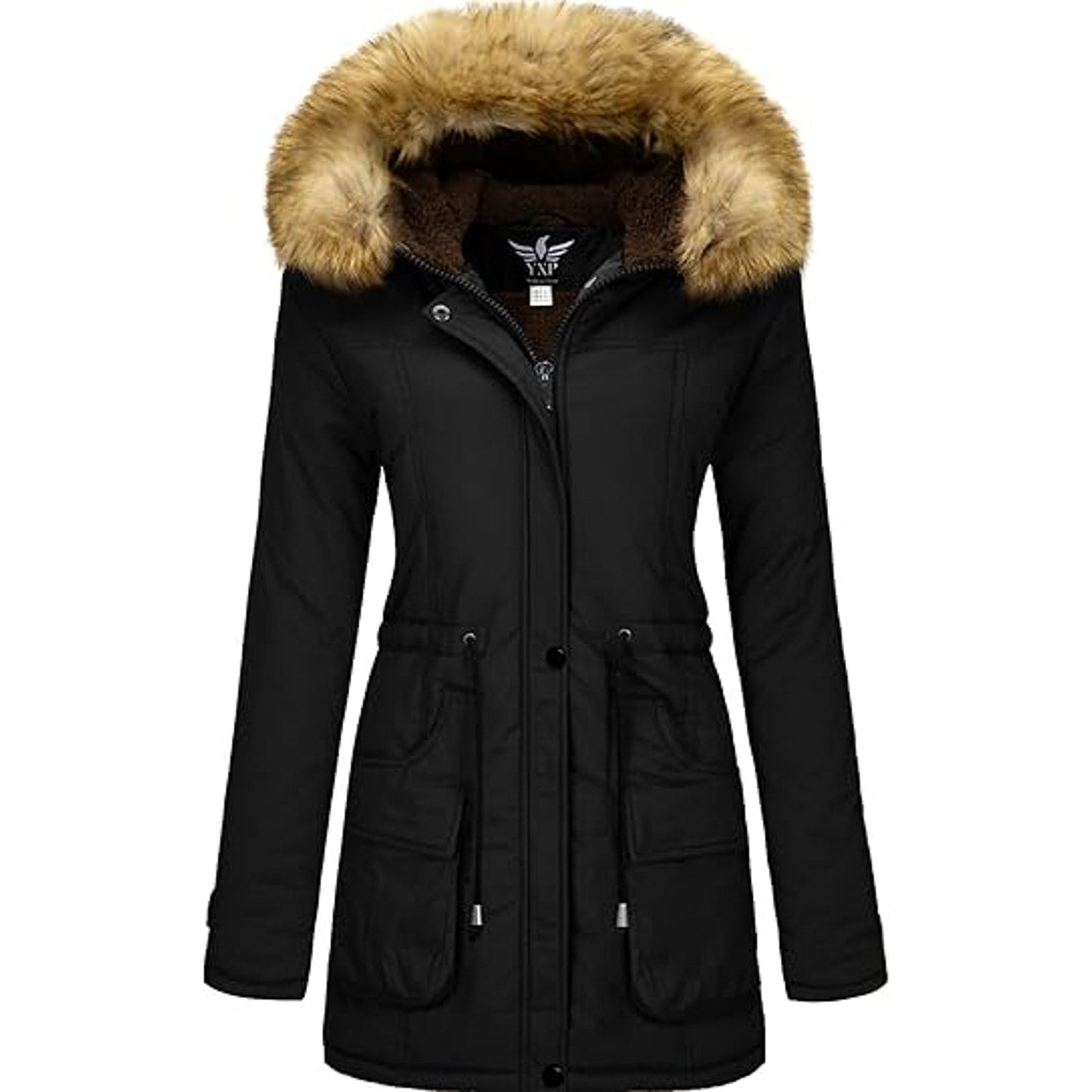 Women's Winter Thicken Military Parka Jacket Warm Fleece