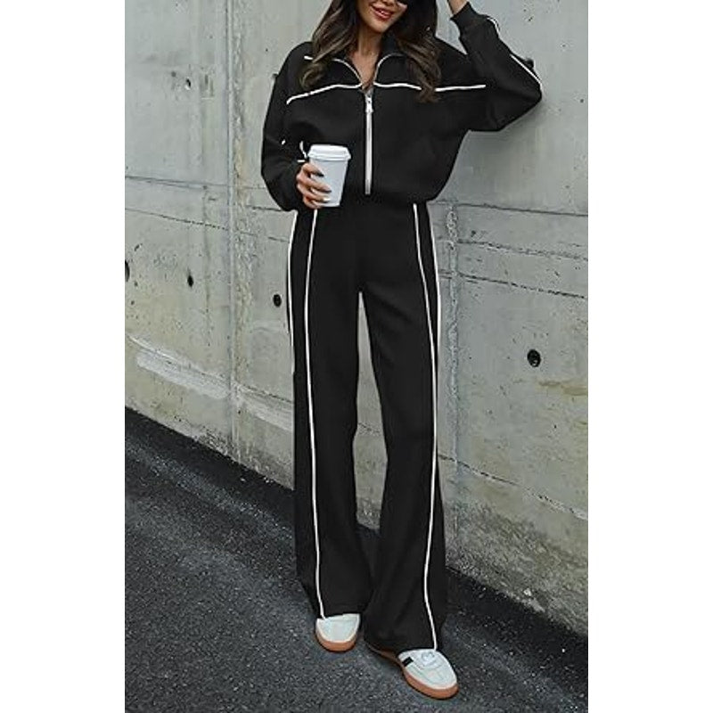 BTFBM Women's Two Piece Tracksuit Fall 2025 Long Sleeve Zip Up Sweatshirt Long
