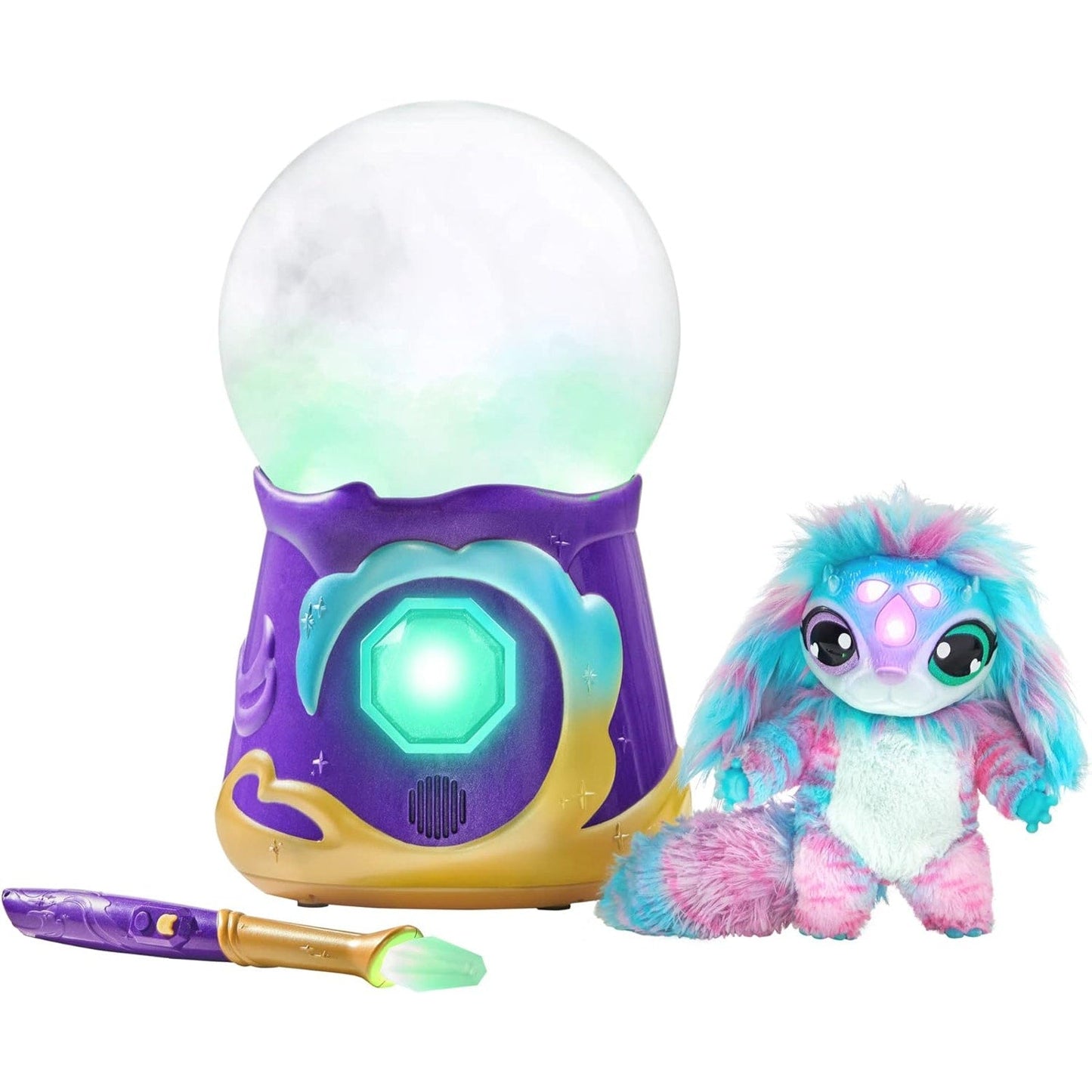 Magical Misting Crystal Ball with Interactive 8 inch Blue