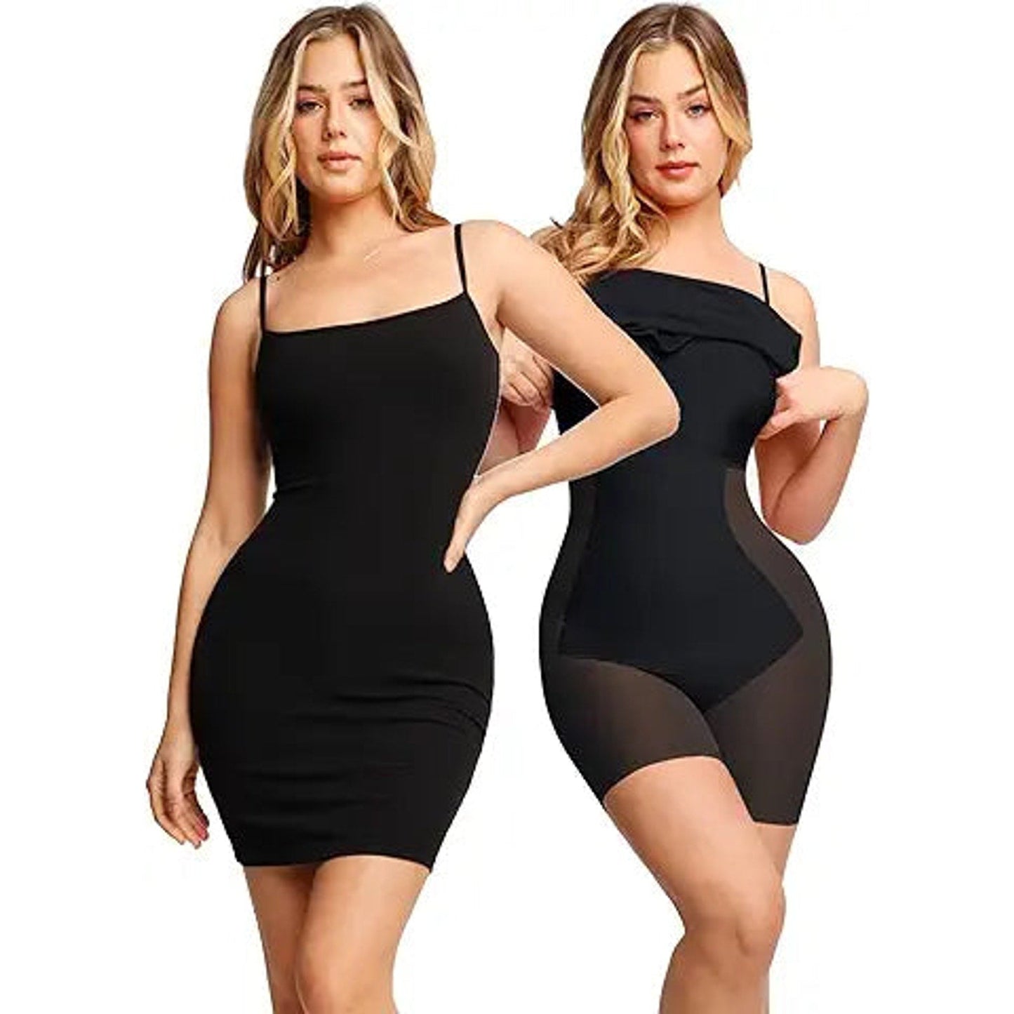 Popilush Shapewear Dress Mini Casual Summer Dresses for Women Slim Fit Short Bodycon Party
