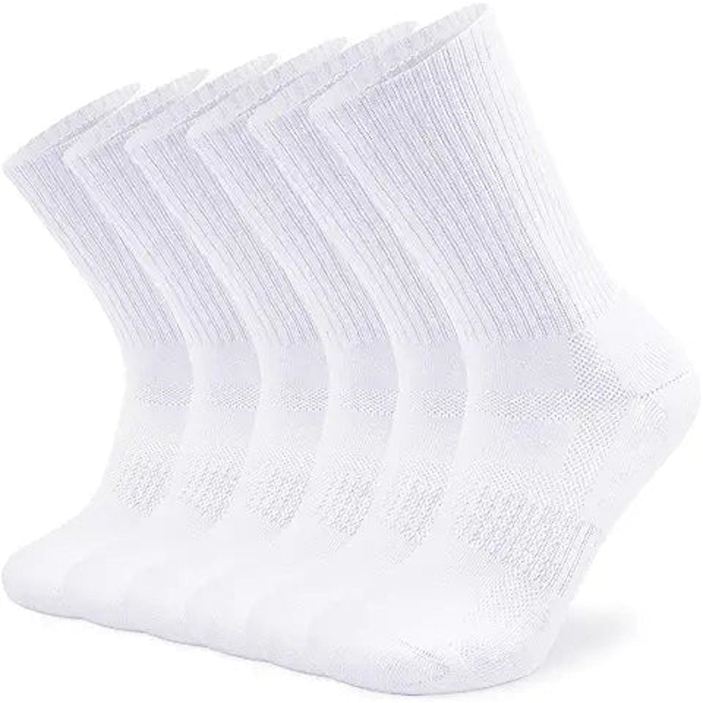 SOX TOWN Unisex Cushioned Crew Training Athletic Socks Men & Women with Combed Cotton Mois