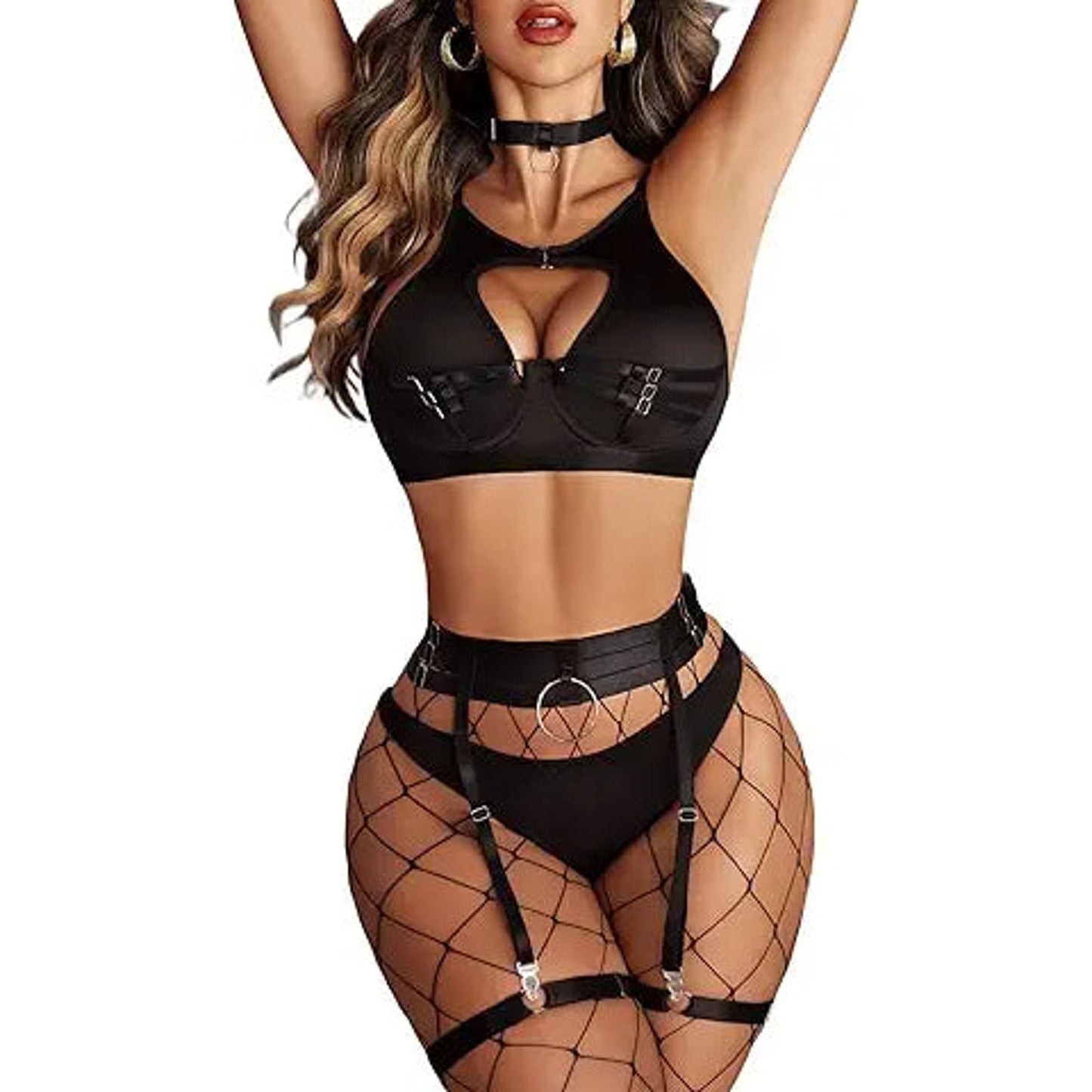 Avidlove Sexy Lingerie Set with Underwire Garter Belt Lingerie Set for Women Bra and Panty