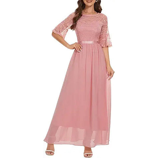 Wedtrend Women's Prom Dress Bell Sleeve Long Formal Dress   Wedding Guest Dress