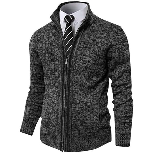 Pioneer Camp Men's Cardigan Sweaters Full Zip Up Stand Collar Slim Fit Casual Knitted Swea