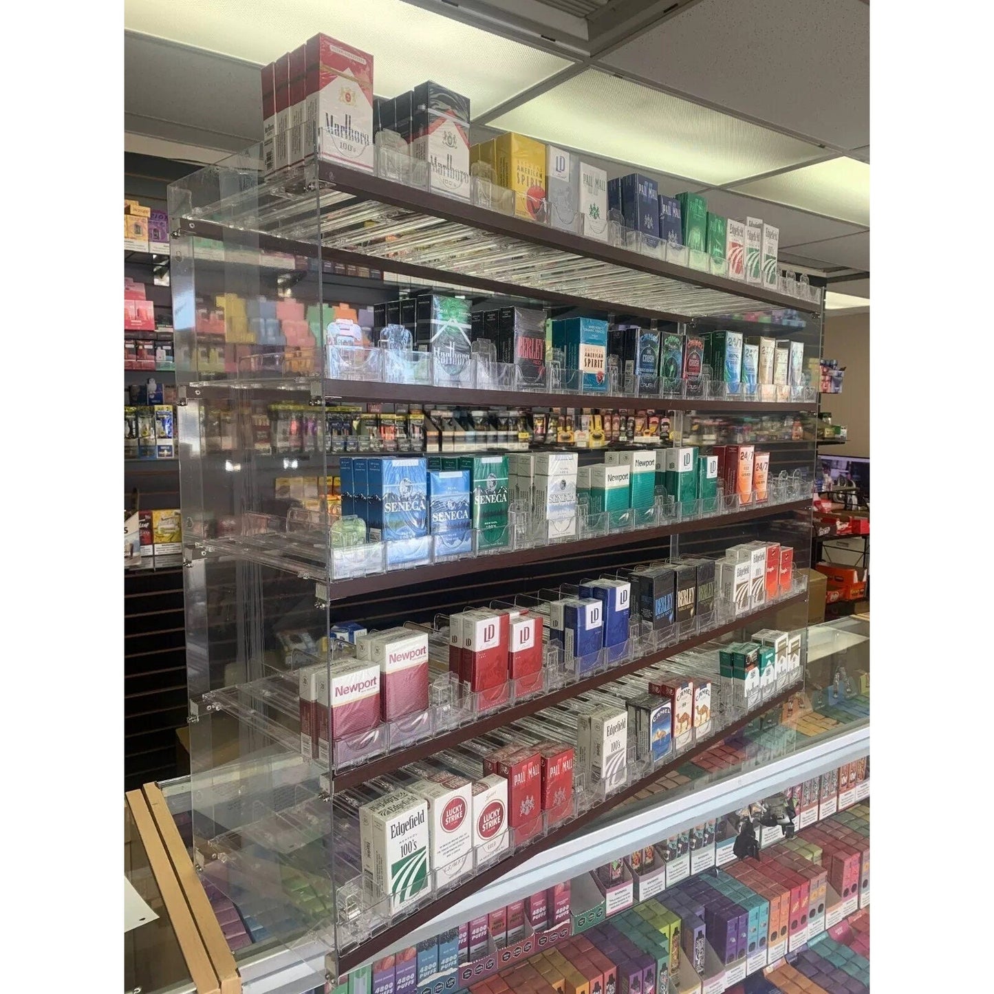 NEW 990 Box Cigarette Display Case Push Tray Commercial Retail Tobacco Auto Feed