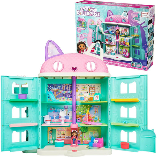 Gabbyâ€™s Dollhouse, Purrfect Dollhouse with 15 Pieces including Toy Figures, Furniture, Accessories and Sounds, Kids Toys for Ages 3 and up