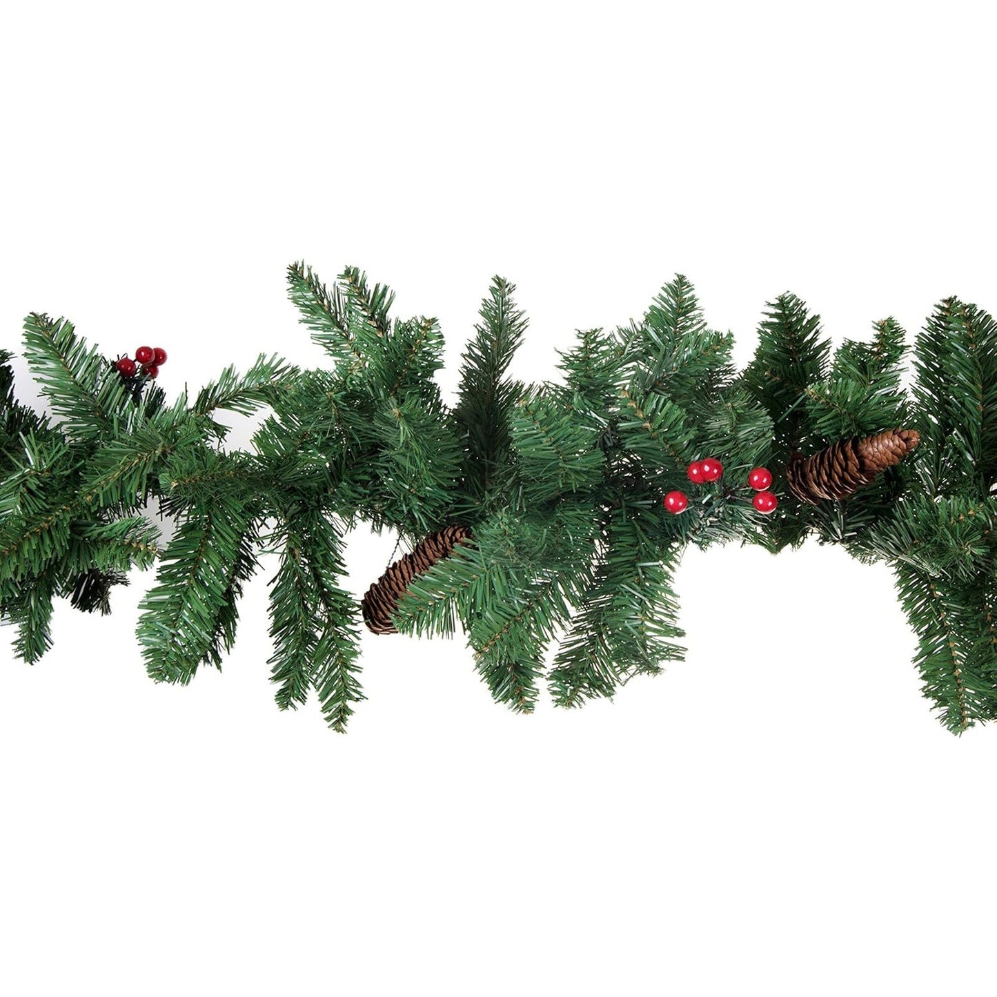 Clever Creations Artificial Christmas Garland Decoration, 9 Feet Long Premium Holiday Décor for Christmas Trees and Mantels, Pinecones & Berries