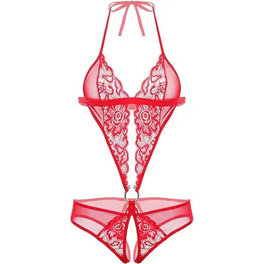 Avidlove Teddy Lingerie for Women One Piece Deep V Lingerie Lace Teddy Babydoll