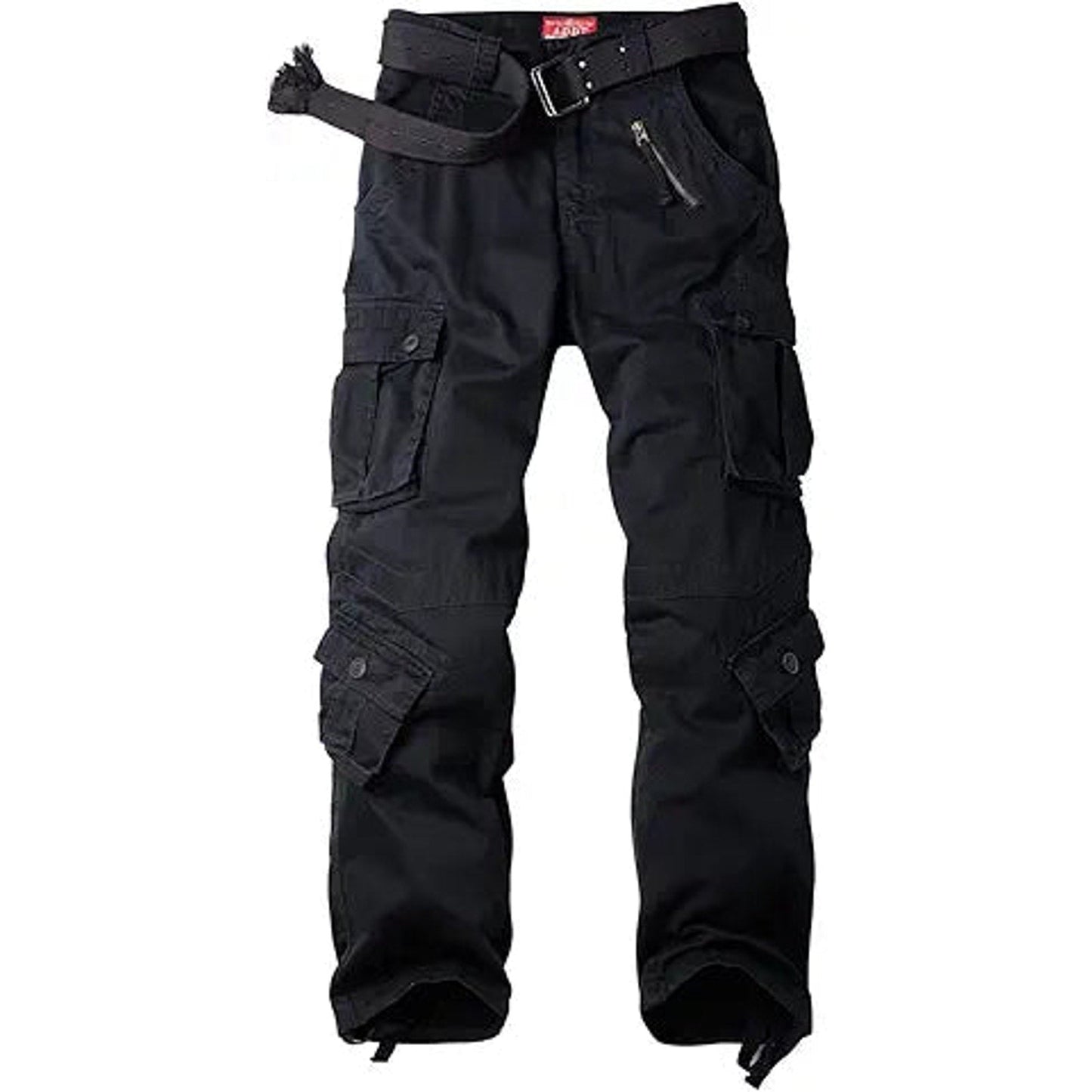 Women's Cotton Casual Military Army Cargo Combat Work Pants with 8 Pocket Black