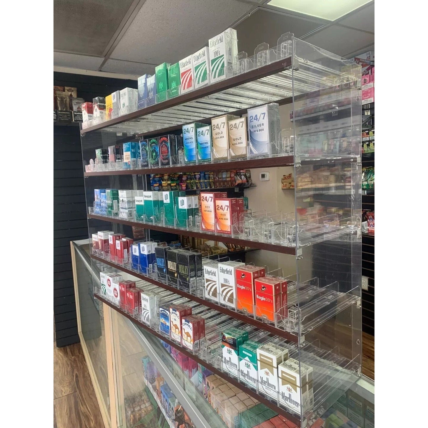 NEW 990 Box Cigarette Display Case Push Tray Commercial Retail Tobacco Auto Feed