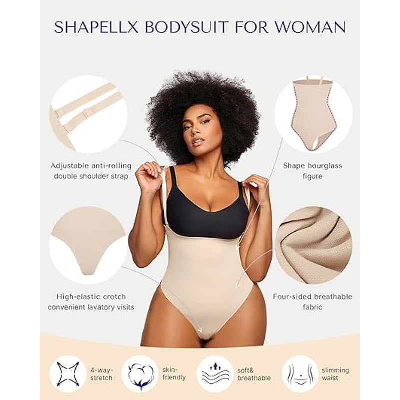 SHAPELLX Shaper Shorts Seamless High Waist Shape Shorts Women's Tummy Control Thigh Contro