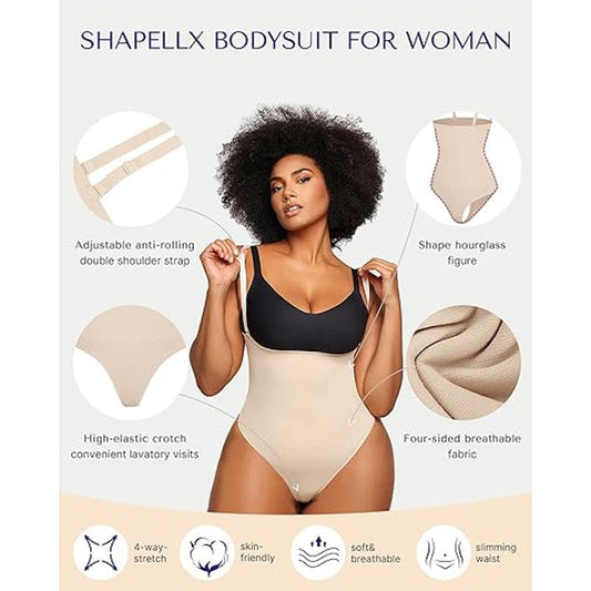 SHAPELLX Shaper Shorts Seamless High Waist Shape Shorts Women's Tummy Control Thigh Contro
