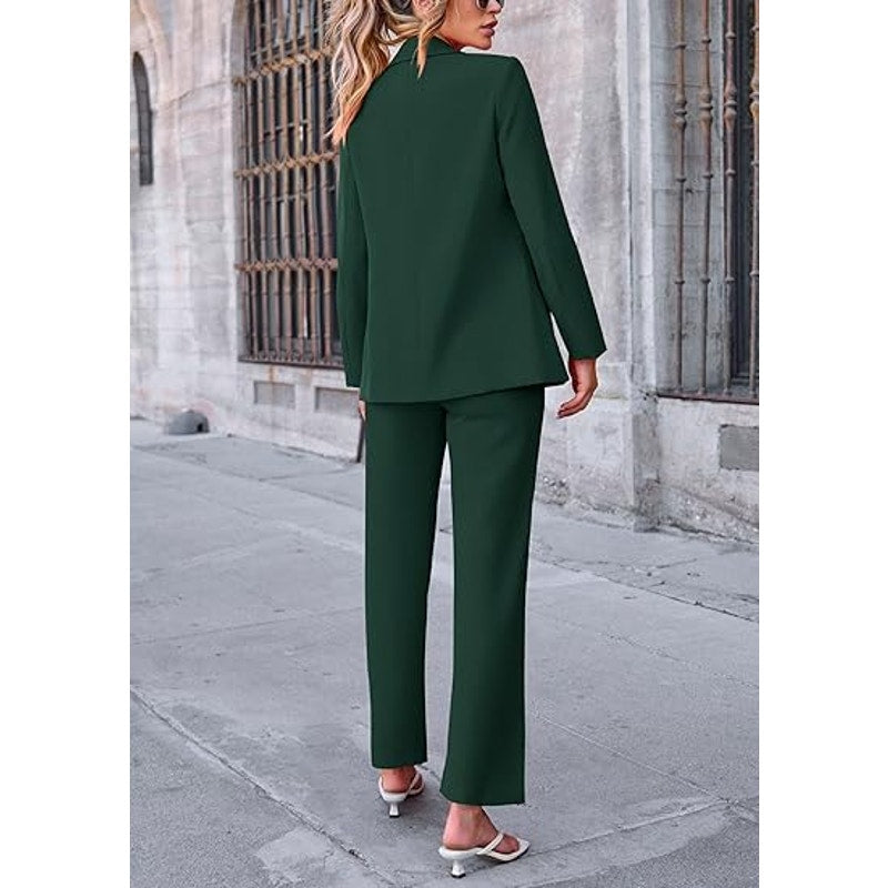 PRETTYGARDEN Women's Fall Spring 2 Piece Blazer Business Casual Oversize Jacket