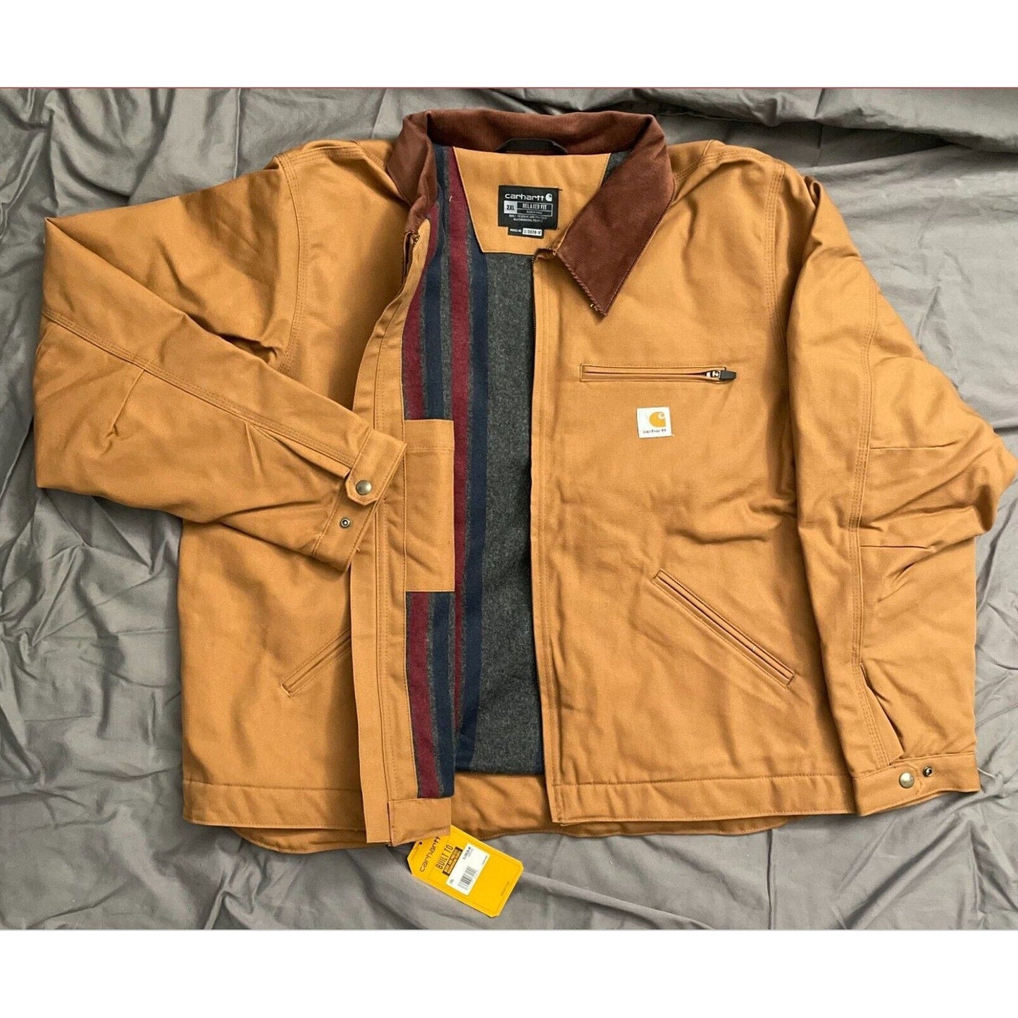 Carhartt Men Detroit Jacket Duck Blanket + Hooded- Relaxed Fit ( Various Colors)