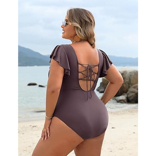 Blooming Jelly One Piece Swimsuit Women Plus Size Tummy Control Bathing Suit Slimming Swim