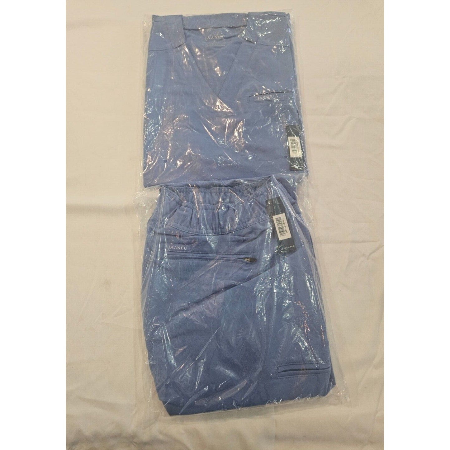 Jaanuu Women's 4-Pocket V-Top & 10-Pocket Scrub Jogger Set (Various Colors)