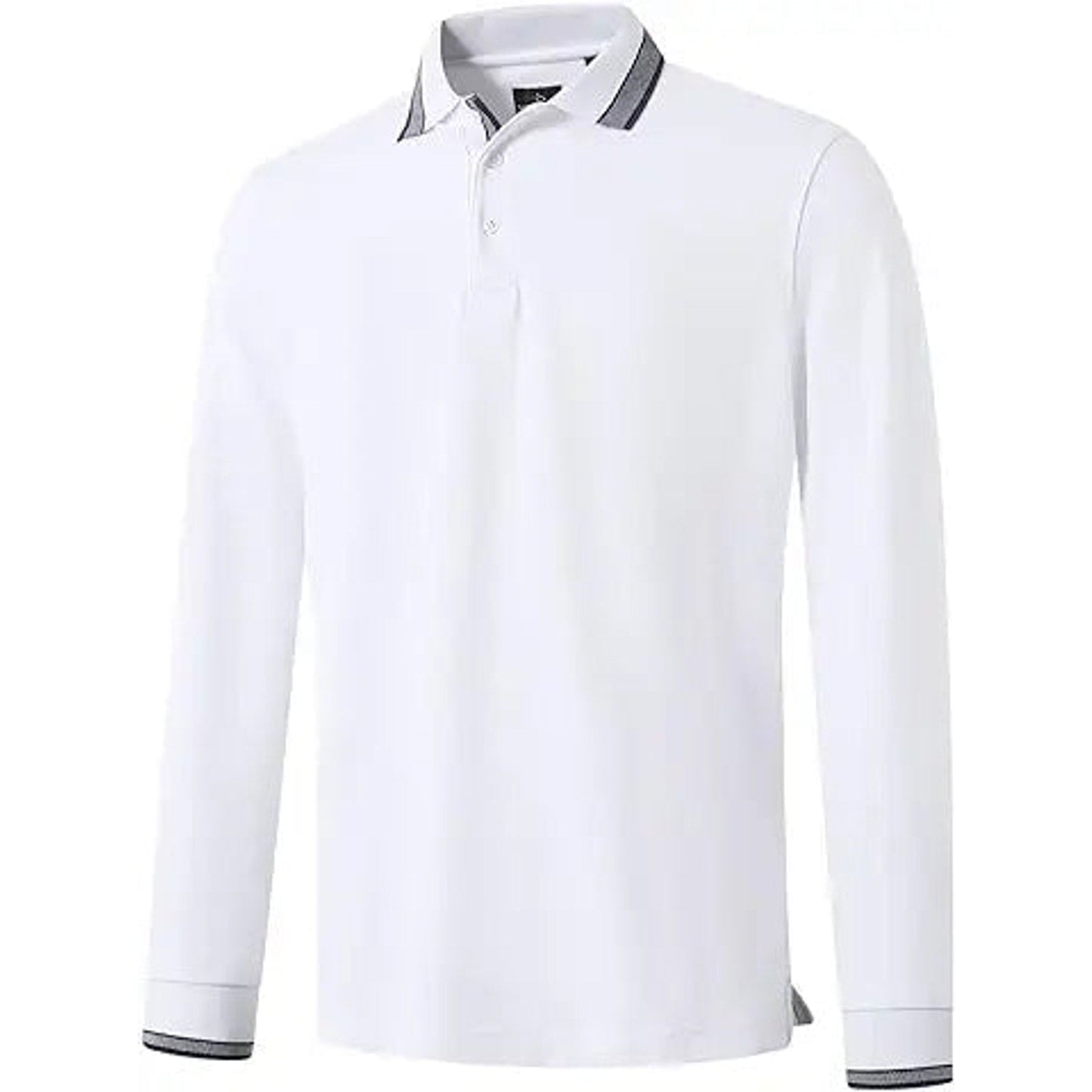Men's Long Sleeve Polo Shirts Casual Soft Pique Collared Shirts Dry Fit Cotton Knit Polo f