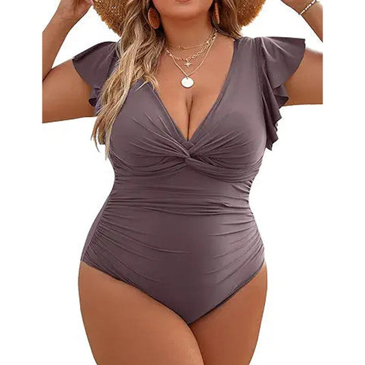 Blooming Jelly One Piece Swimsuit Women Plus Size Tummy Control Bathing Suit Slimming Swim