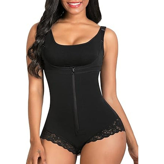 SHAPERX Women Shapewear tummy control Fajas Colombianas Body Shaper Zipper Open Bust Bodys