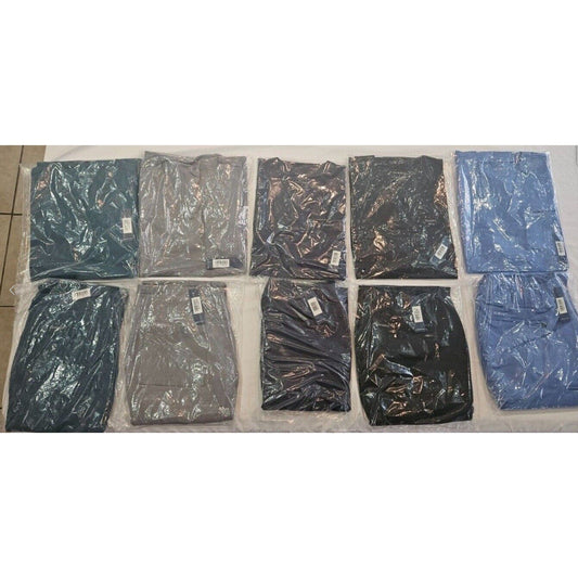 Jaanuu Women's 4-Pocket V-Top & 10-Pocket Scrub Jogger Set (Various Colors)