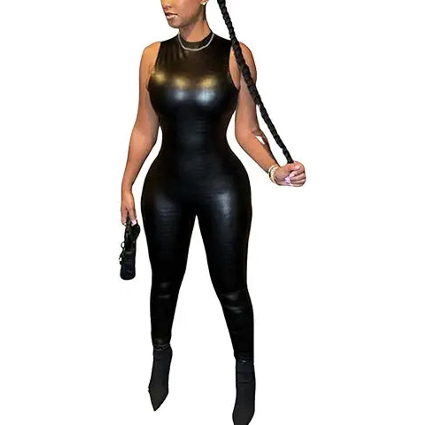 ksotutm Jumpsuits for Women Sexy Dressy Sleeveless Bodycon Party Club One Piece Jumpsuit B