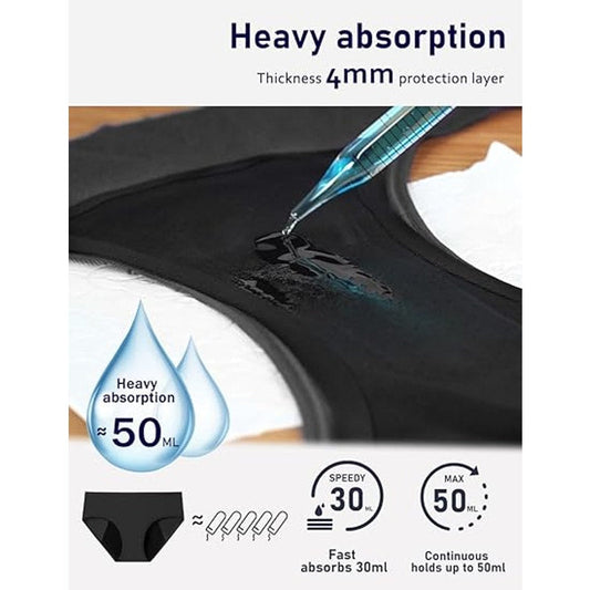 ALLBASE Period Underwear for Women Heavy Flow Everdries Leakproof Ladies Underwear Protect