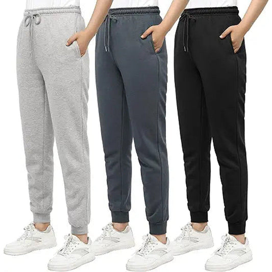 AlisOker Women's Fleece Lined Jogger Sweatpants with Pockets Winter Thermal Athletic Loung
