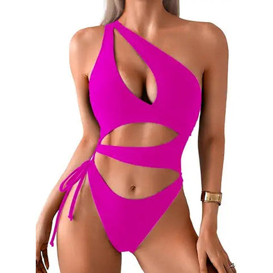 ShawGobow Sexy One Piece Swimsuit for Women,Cut Out Keyhole High Cut Cheeky Monokini,Pool