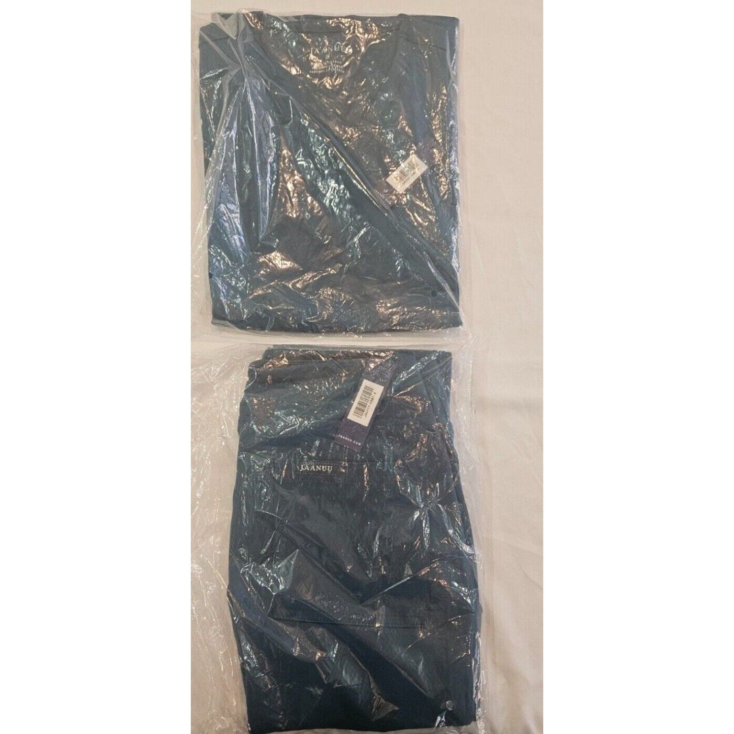 Jaanuu Women's 4-Pocket V-Top & 10-Pocket Scrub Jogger Set (Various Colors)