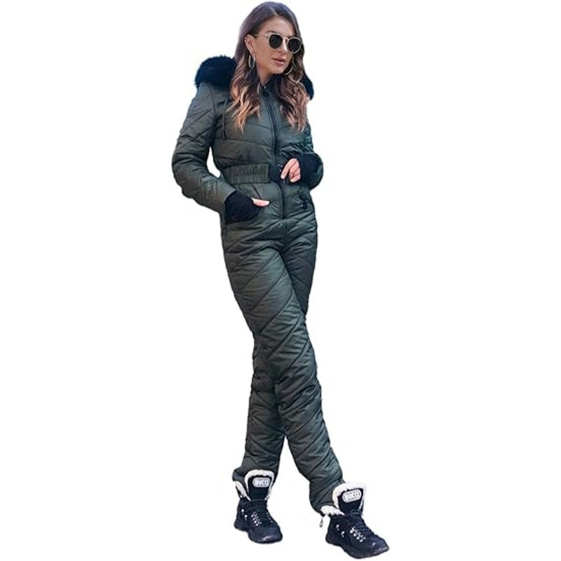 Yousify Womens Onesie Ski Suit Winter Outdoor Sports Waterproof Snowsuit