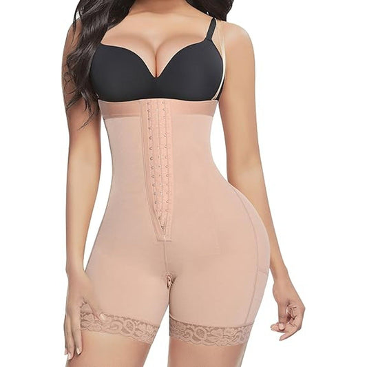 Lover-Beauty Full-Body Shaping Garment for Tummy Control and BBL Recovery Rose Gold-M