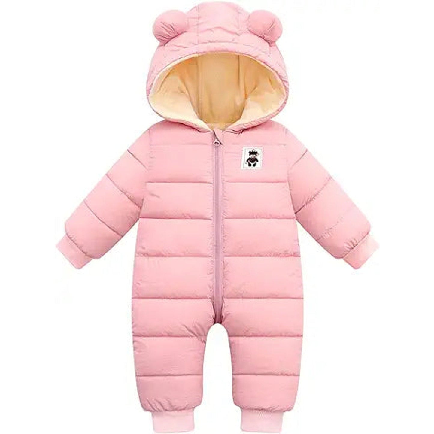 Happy Cherry Infant Boy Girl Winter Thick Romper Outwear Warm Hood Snowsuit Jumpsuit Puffe