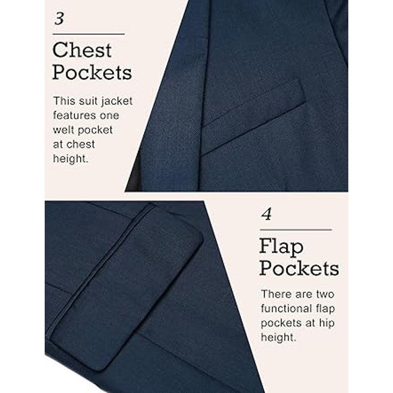 COOFANDY Mens One Button Sport Coat Regular Fit Casual Blazer Jacket Formal Dress Jacket B