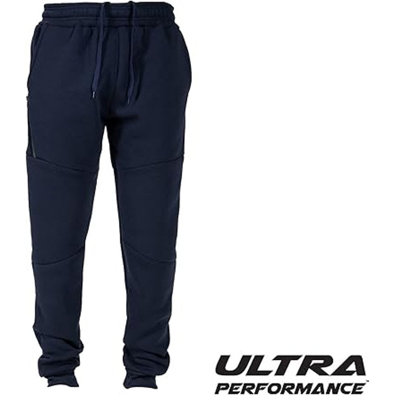 Ultra Performance 3 Pack Fleece Active Tech Joggers for Men, Mens Sweatpants with Zipper P