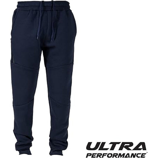 Ultra Performance 3 Pack Fleece Active Tech Joggers for Men, Mens Sweatpants with Zipper P
