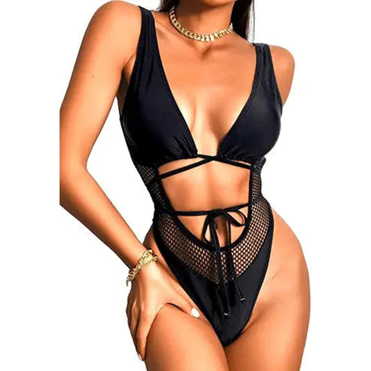 EHSUYAB Sexy One Piece Swimsuit for Women, Plunge Swimsuits Bathing Suits High Cut Leg Swi